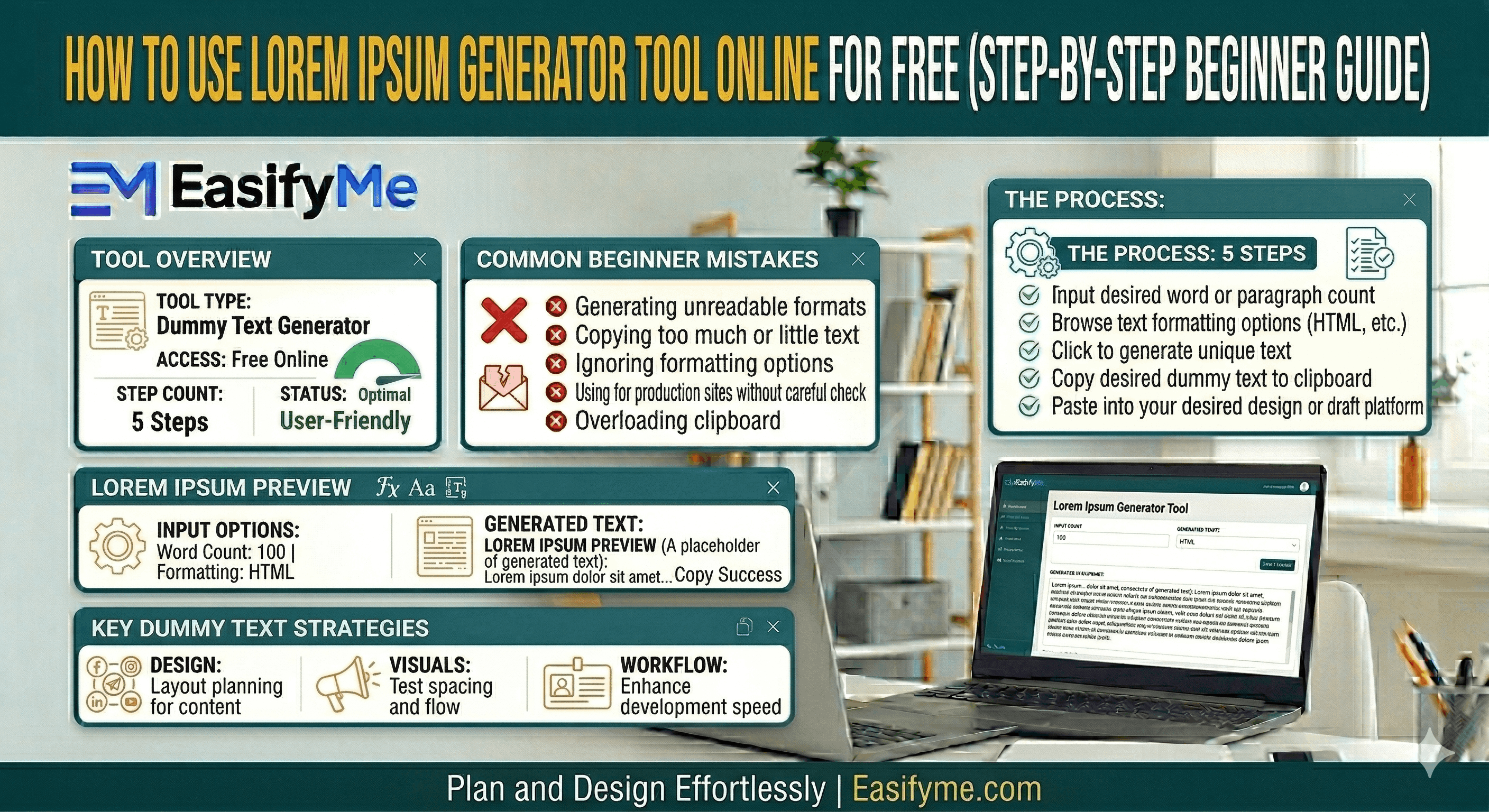 How to Use Lorem Ipsum Generator Tool Online for Free (Step-by-Step Beginner Guide)