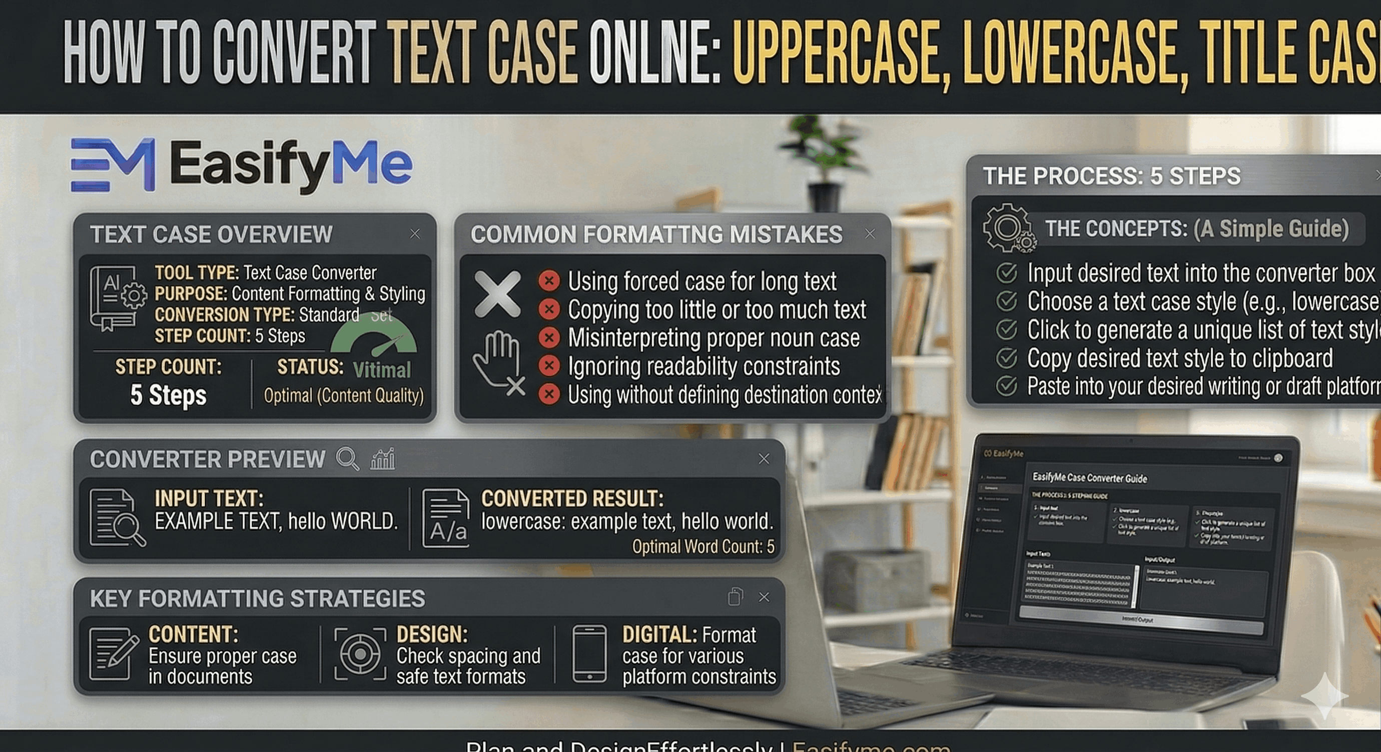 How to Convert Text Case Online: Uppercase, Lowercase, Title Case, and 5 More